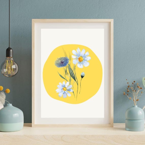 Modern Floral Wall Art Colorful Botanical Print For Home Decor A1 A2 A3 Pdf