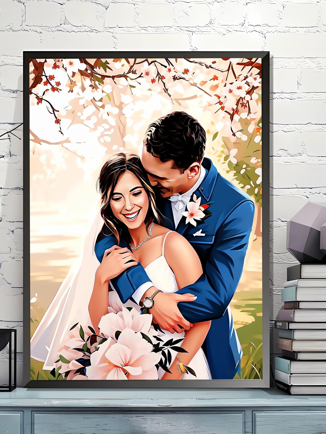 Custom Wedding Portrait, Unique Wedding Gift - Image 4