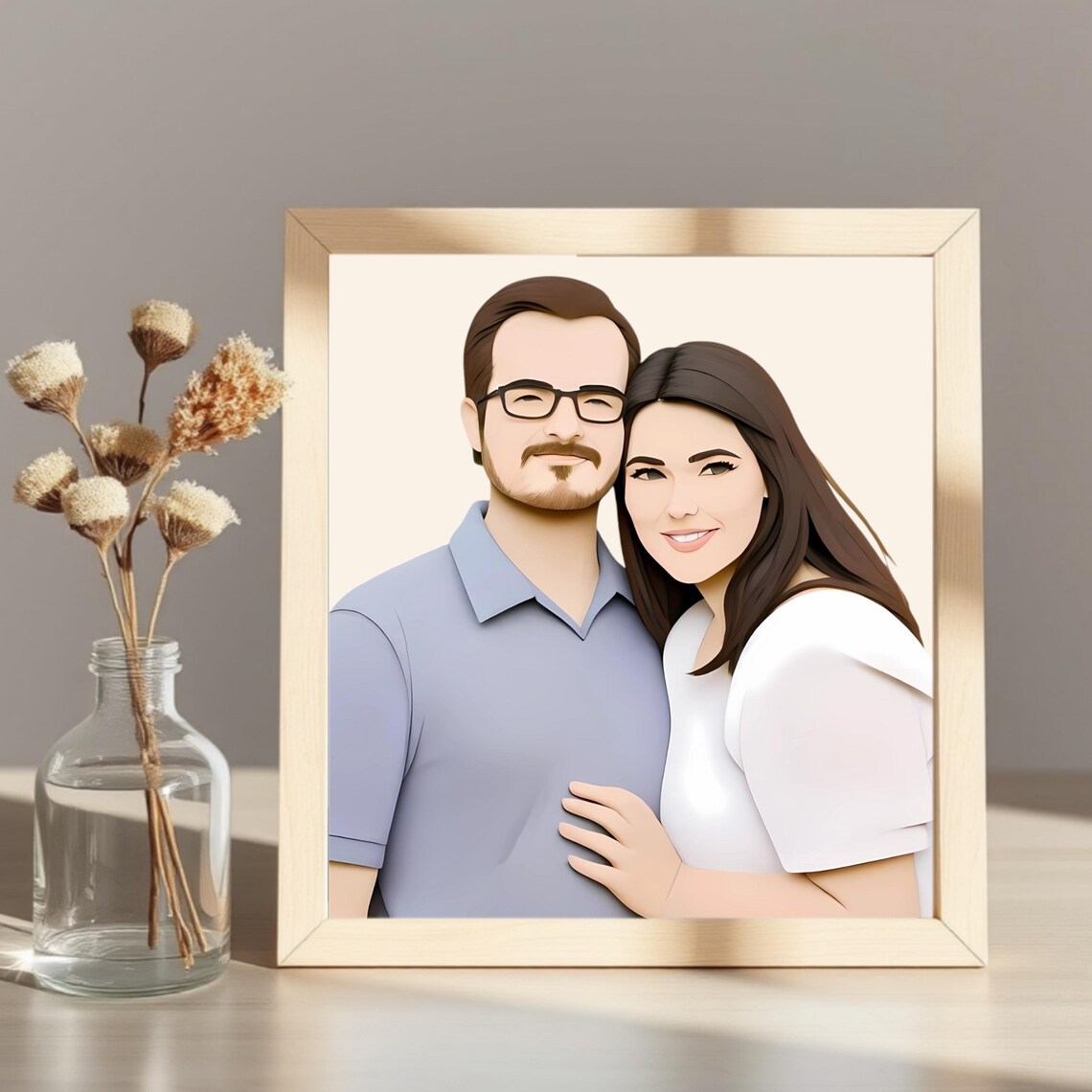 Fun Cartoon Family Of Three Custom Portrait Illustration Poster - Image 4
