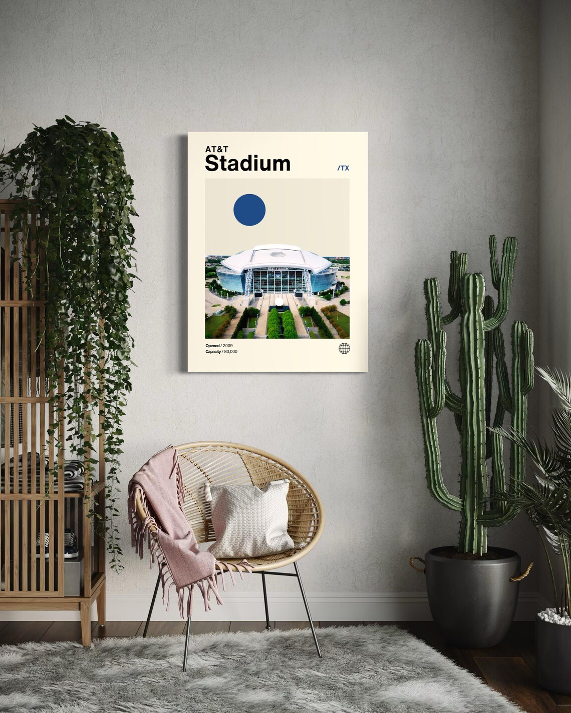 AT&T Stadium Dallas Cowboys Texas Home Minimalist Football Poster - Image 2