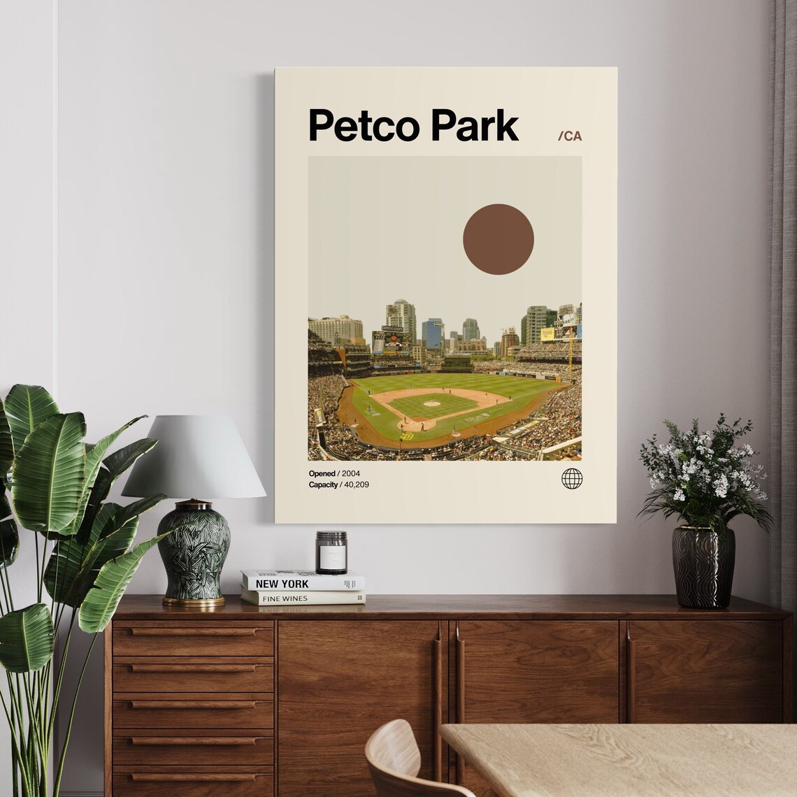 Petco Park Minimalist Poster, San Diego Padres Art