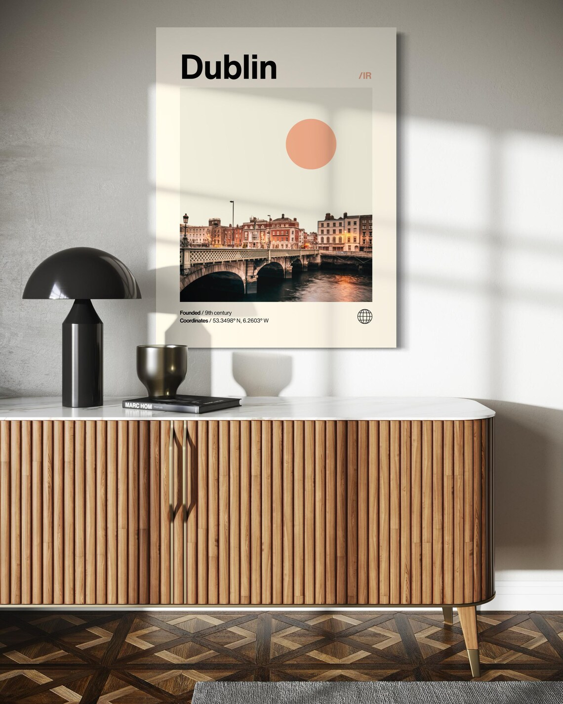 Dublin Minimalist Mid-Century Travel Poster - Image 3