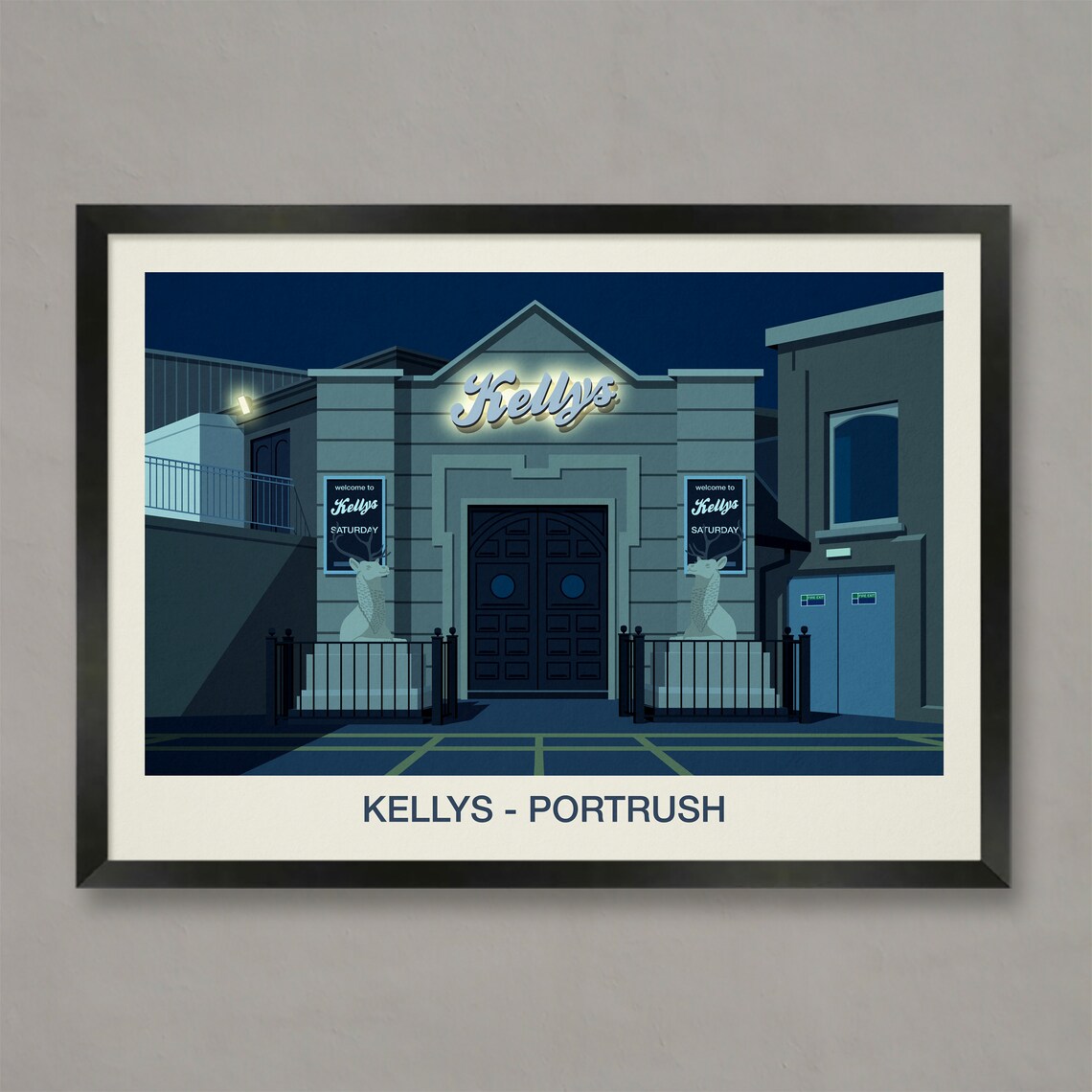 Kellys Nightclub Poster, Nightclub Art Print
