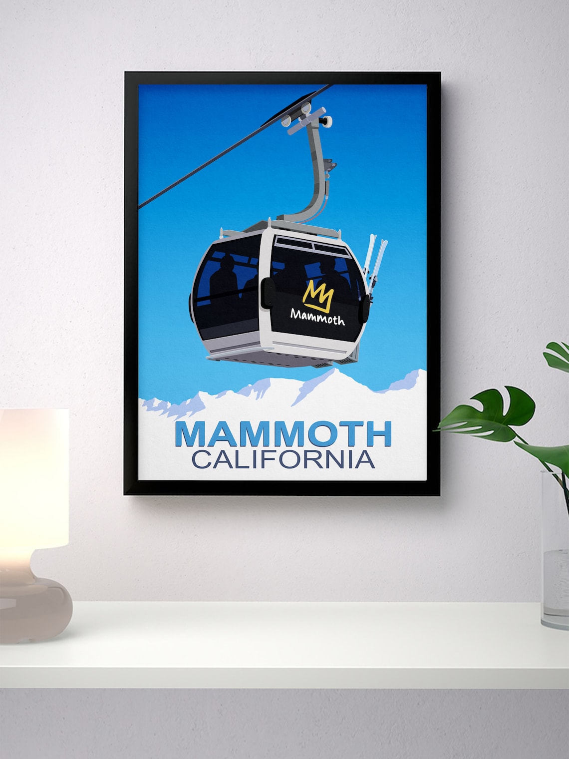 Mammoth Ski Resort California Travel Poster - Image 4