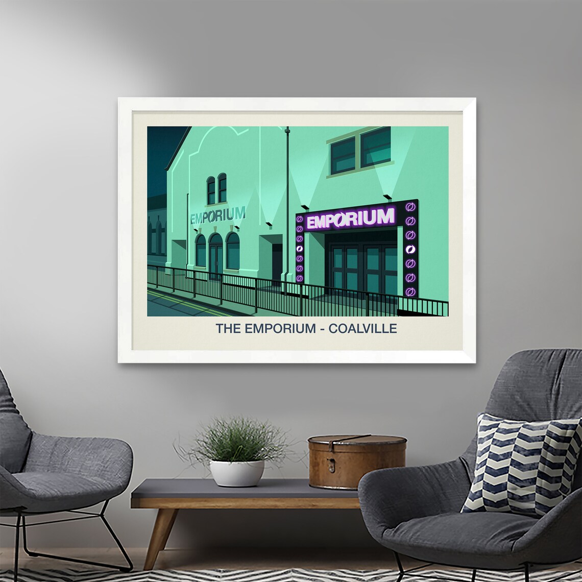 The Emporium Coalville Nightclub Poster Neon Sign Venue Artwork - Image 2