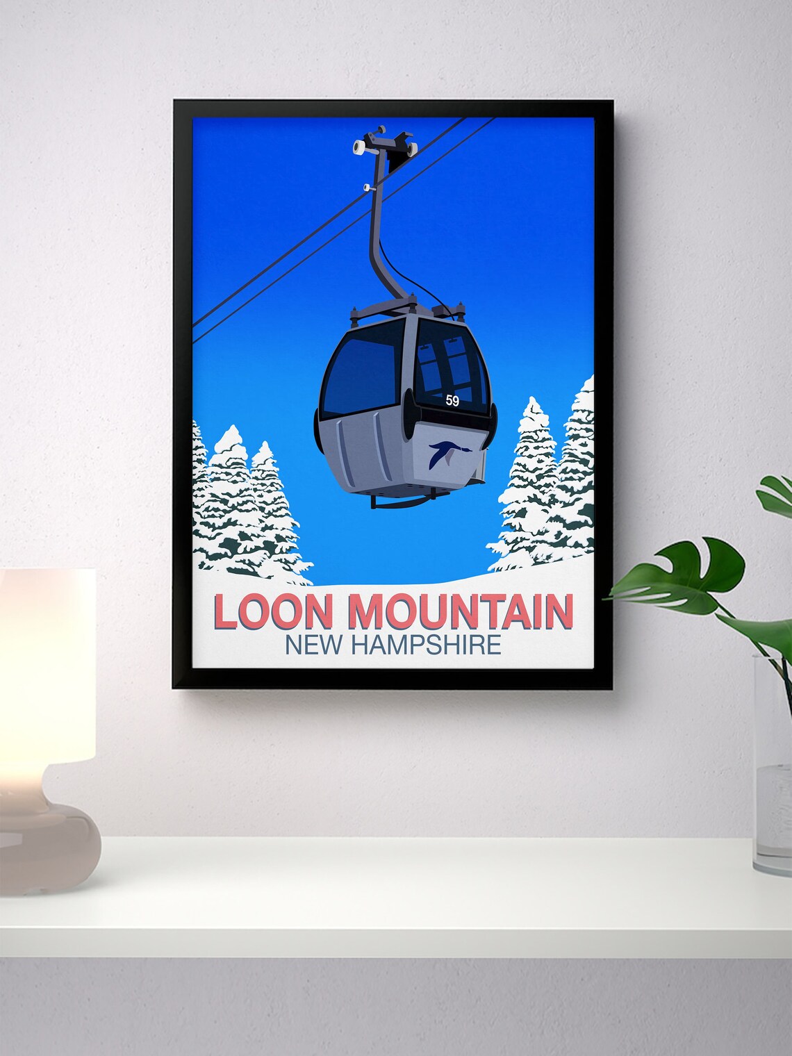 Loon Mountain Ski Resort Travel Poster Print - Image 4