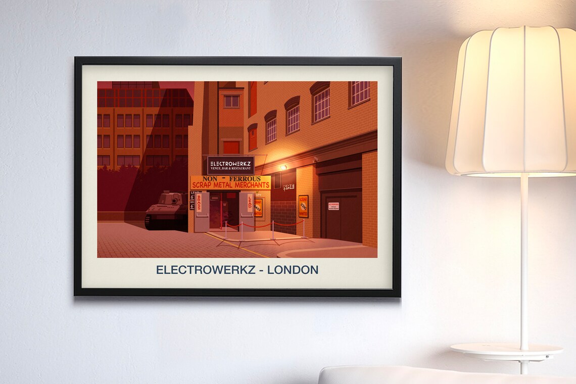 Electrowerkz London Venue Bar Neon Nightlife Industrial Wall Art - Image 3