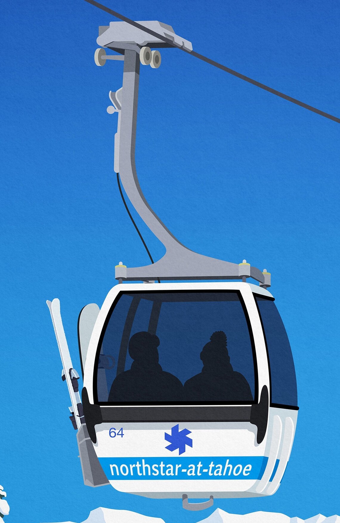 Northstar Ski Resort Travel Poster - Image 2