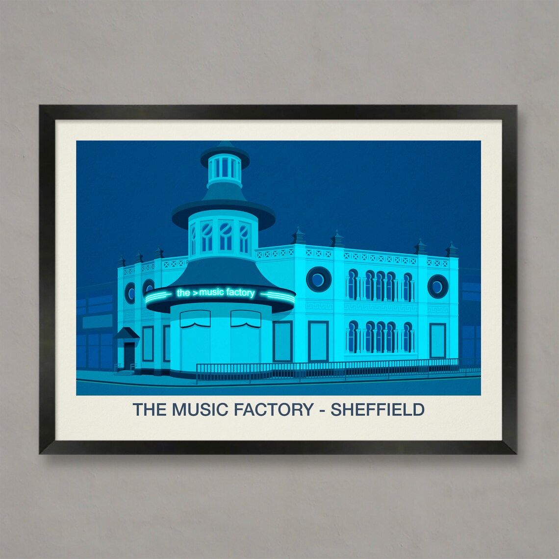 The Music Factory Sheffield Travel Poster