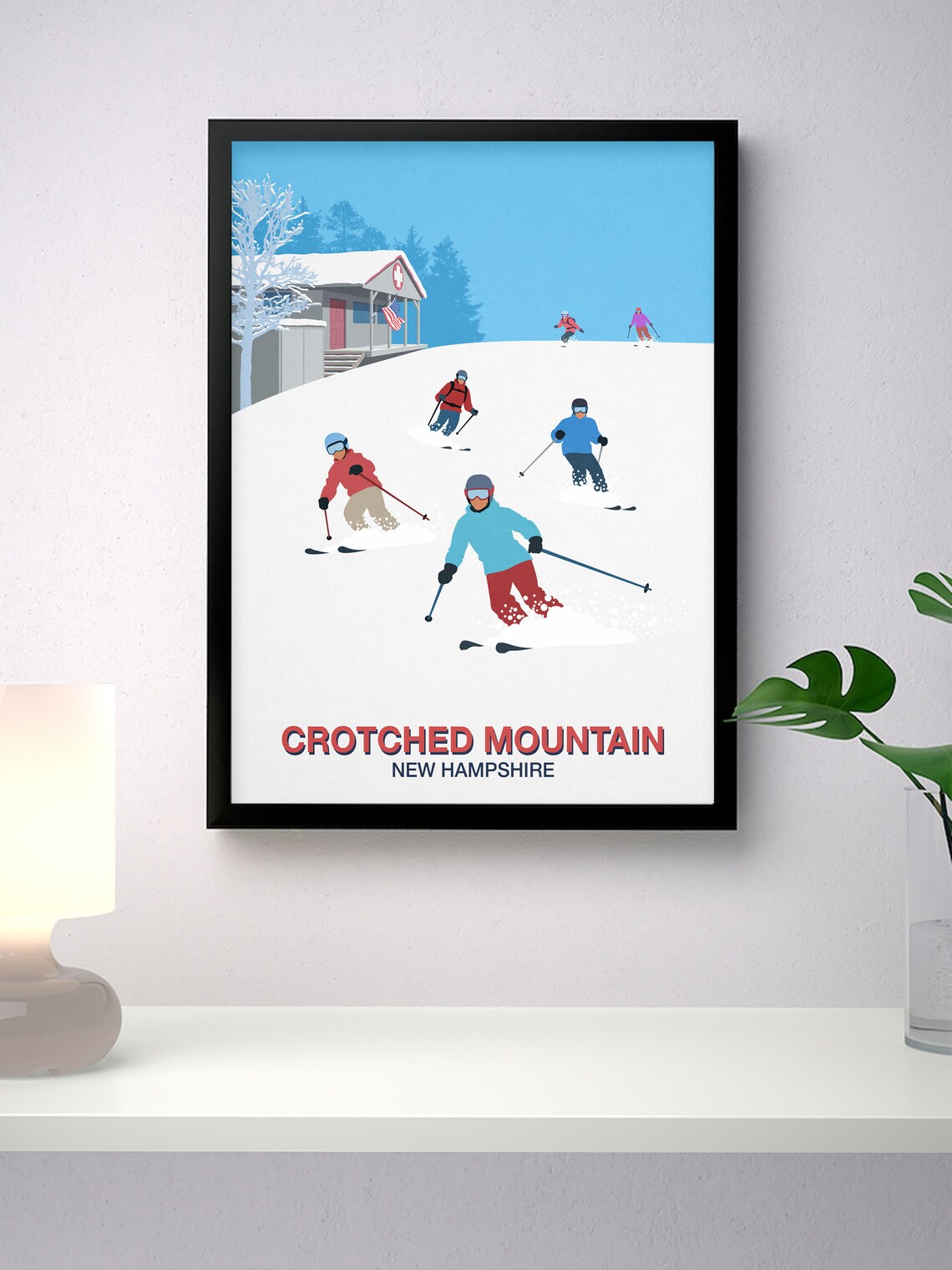 Crotched Mountain Ski Resort Travel Poster - Image 3