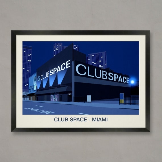 Club Space Miami Nightclub Poster, Travel Poster