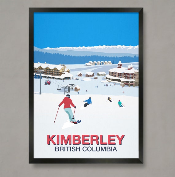 Kimberley Ski Poster Kimberley Ski Print Ski Resort Poster Ski Print Snowboard Poster Ski Poster Kimberley Kimberley Ski Resort