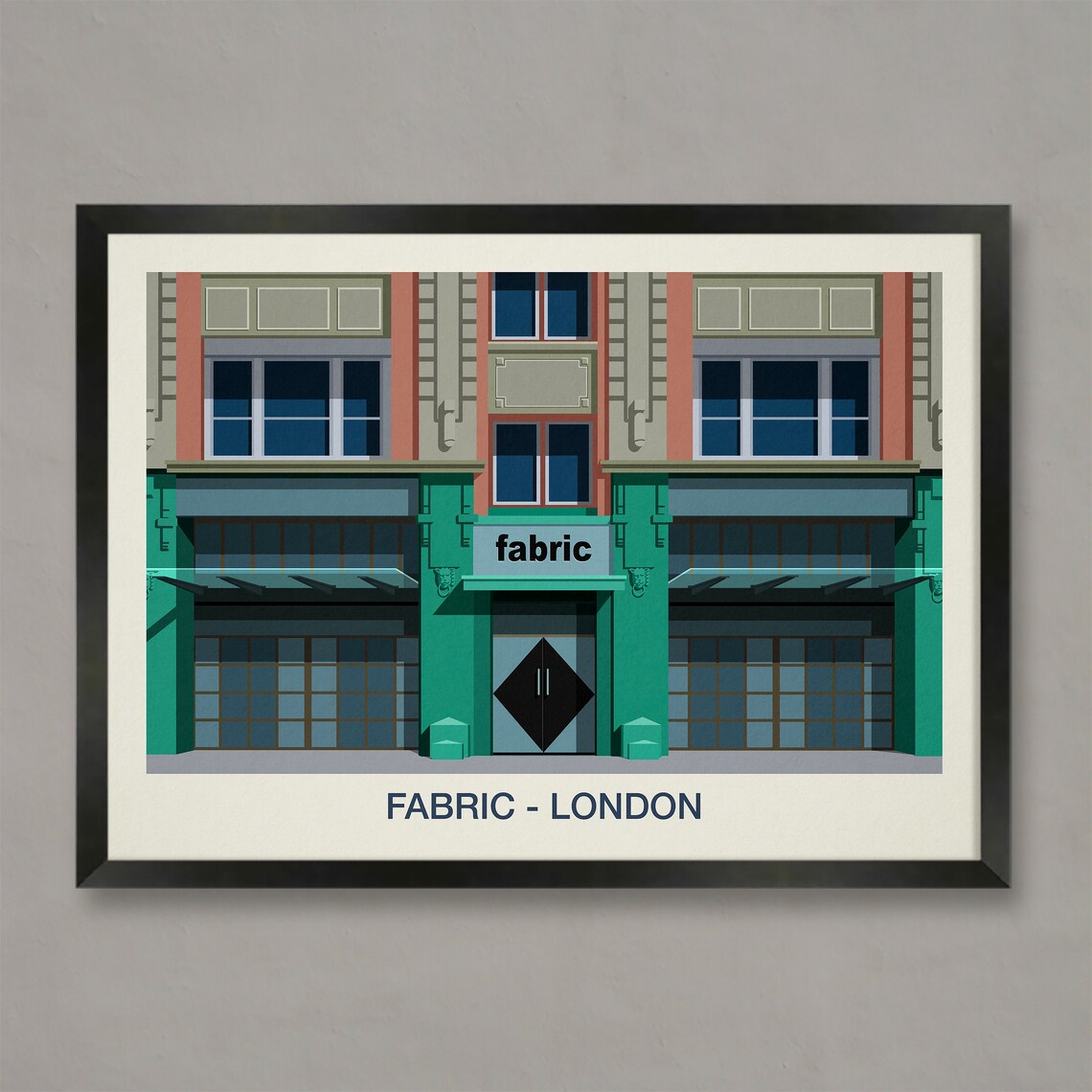 Fabric Nightclub London Travel Poster, Vintage Club Scene