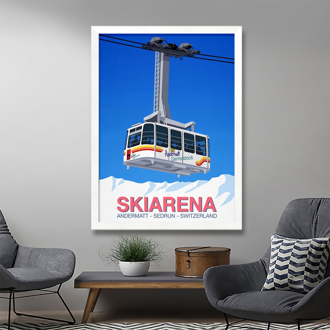 Skiarena Ski Resort Poster Print - Image 2
