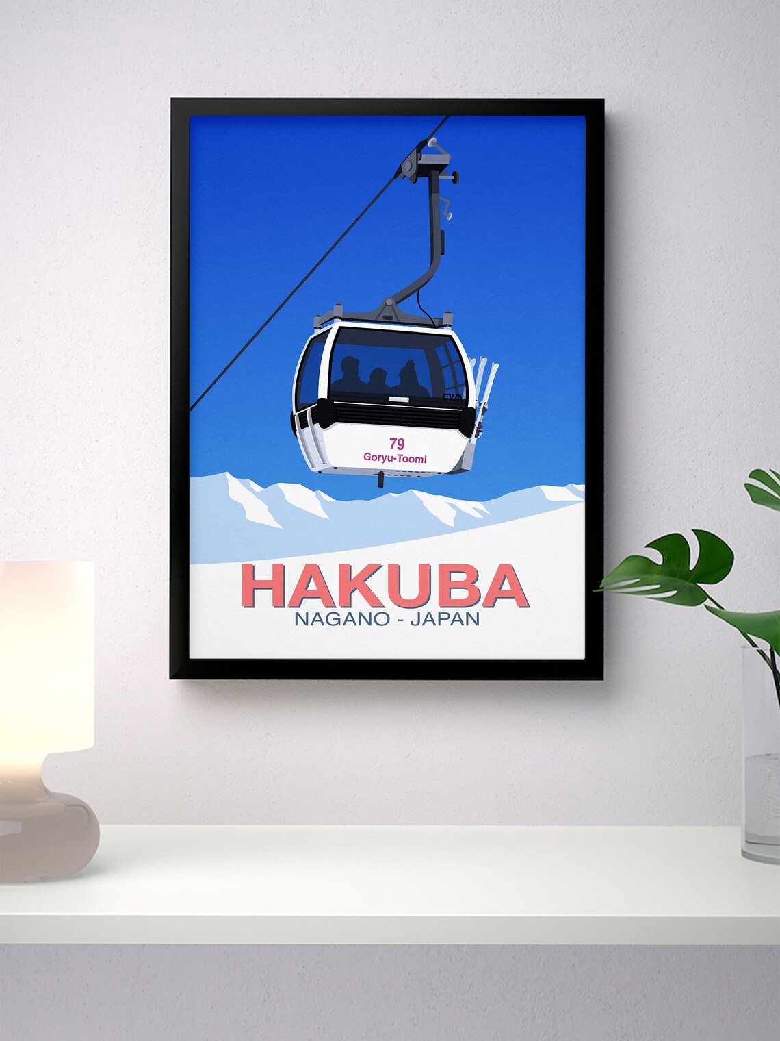 Hakuba Ski Resort Travel Poster, Ski Resort Art Print - Image 4
