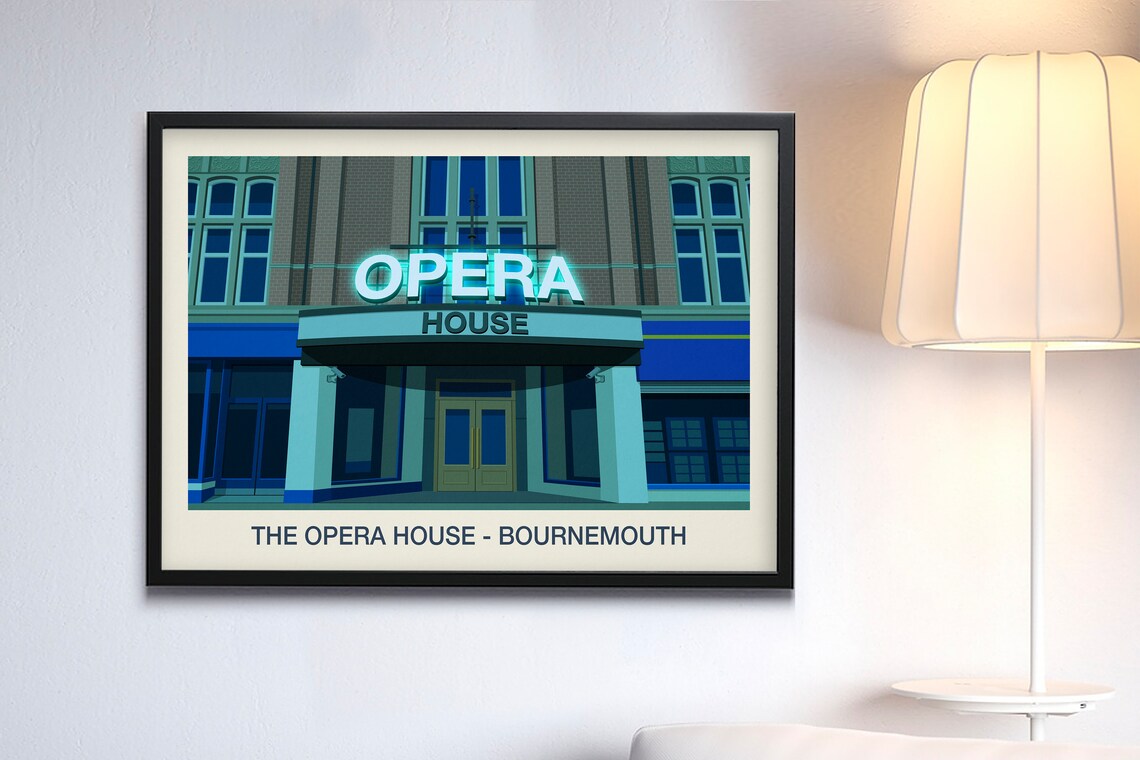 The Opera House Bournemouth Nightclub Poster Neon Sign Venue Art - Image 3