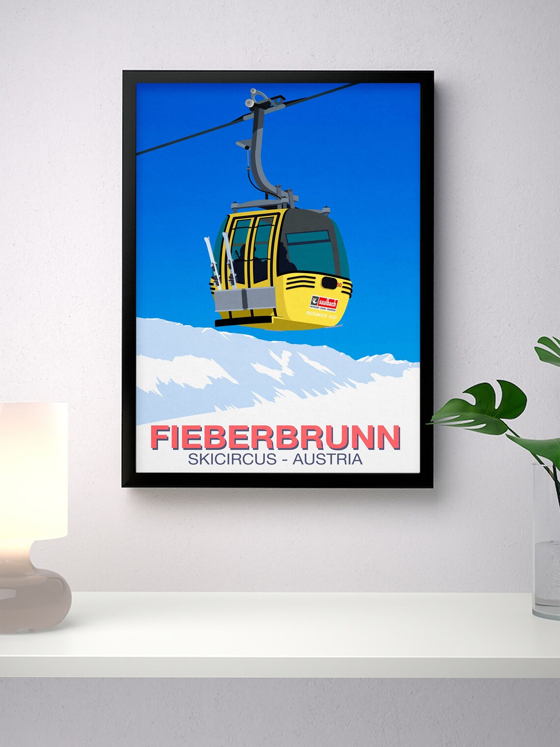 Fieberbrunn Ski Resort Travel Poster - Image 4