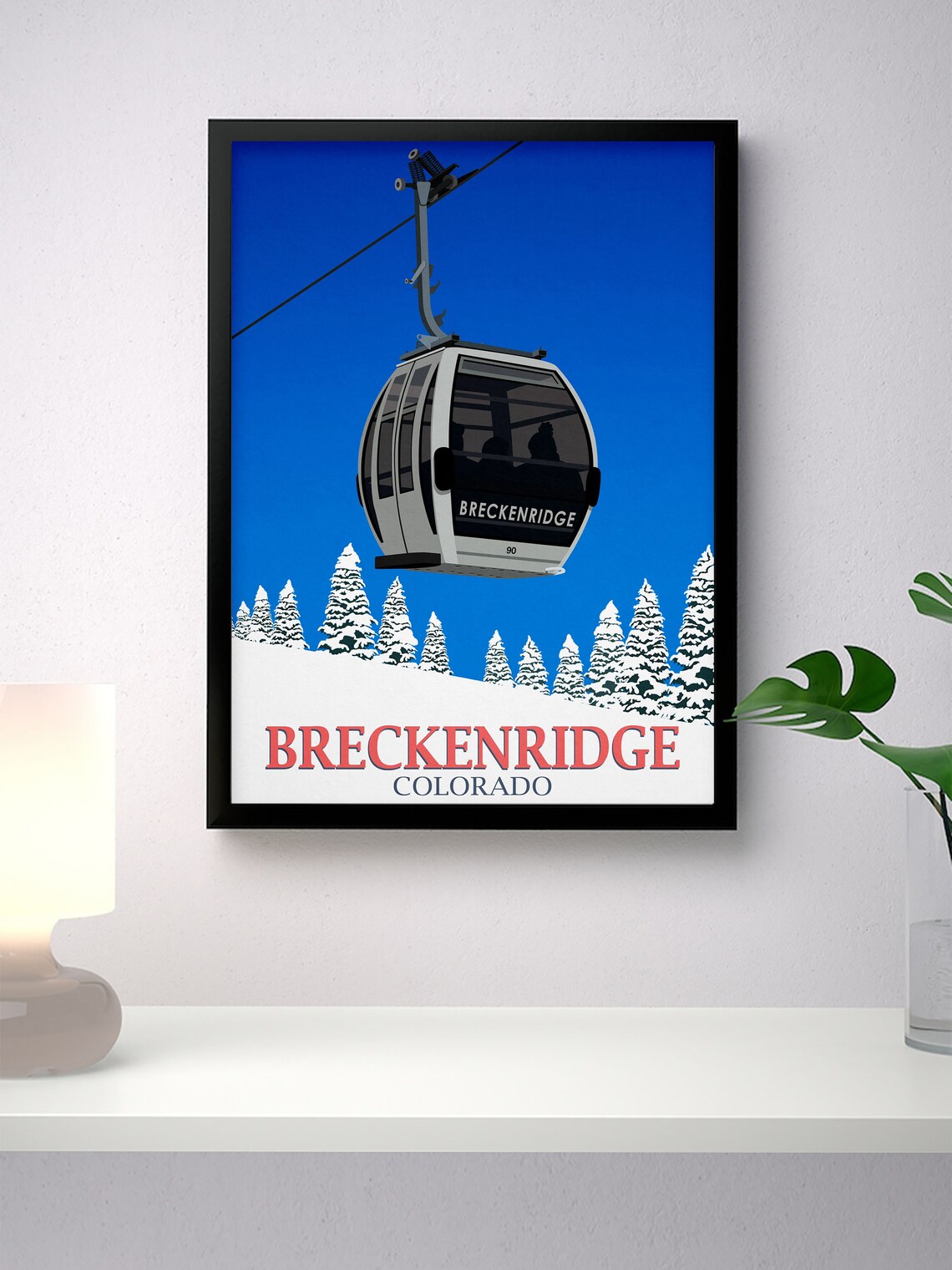 Breckenridge Ski Resort Poster, Winter Travel Print - Image 4