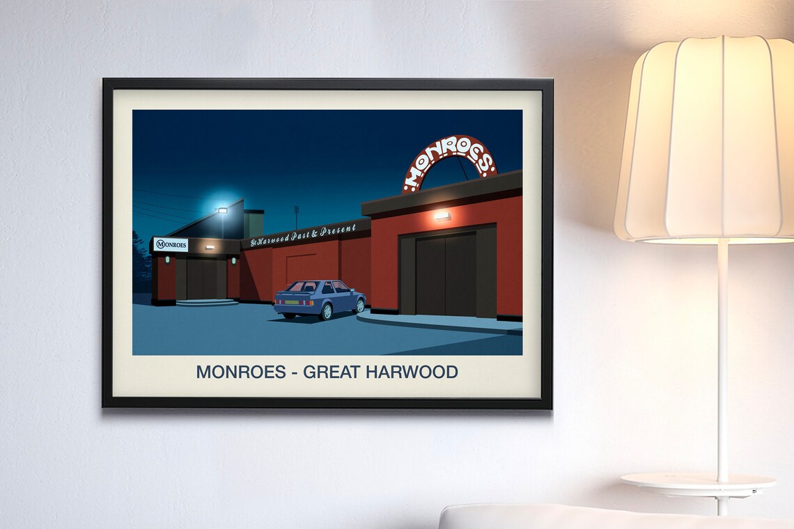 Monroes Nightclub Great Harwood Art Print - Image 3