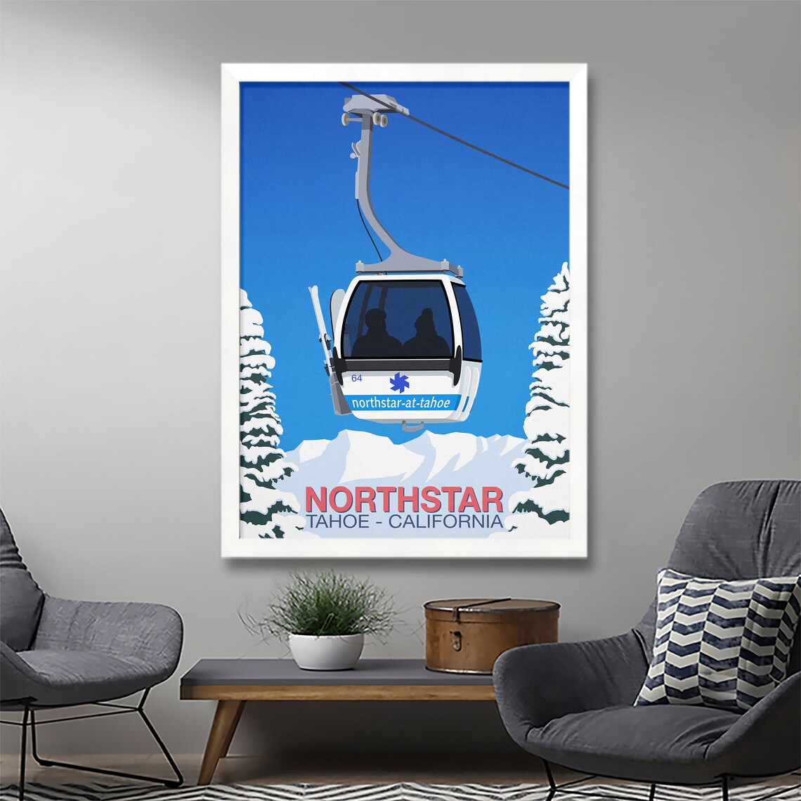 Northstar Ski Resort Travel Poster - Image 3