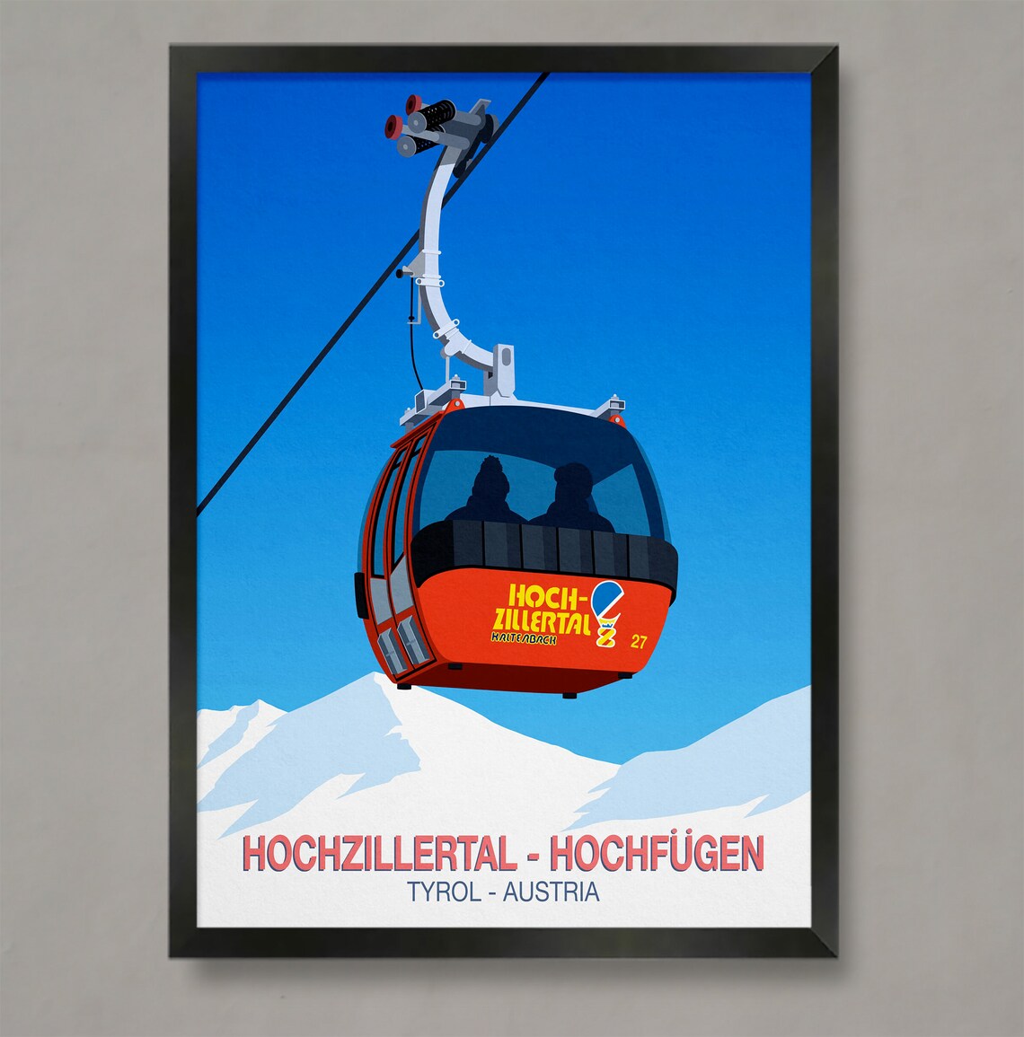 Hochzillertal And Hochfugen Ski Travel Poster