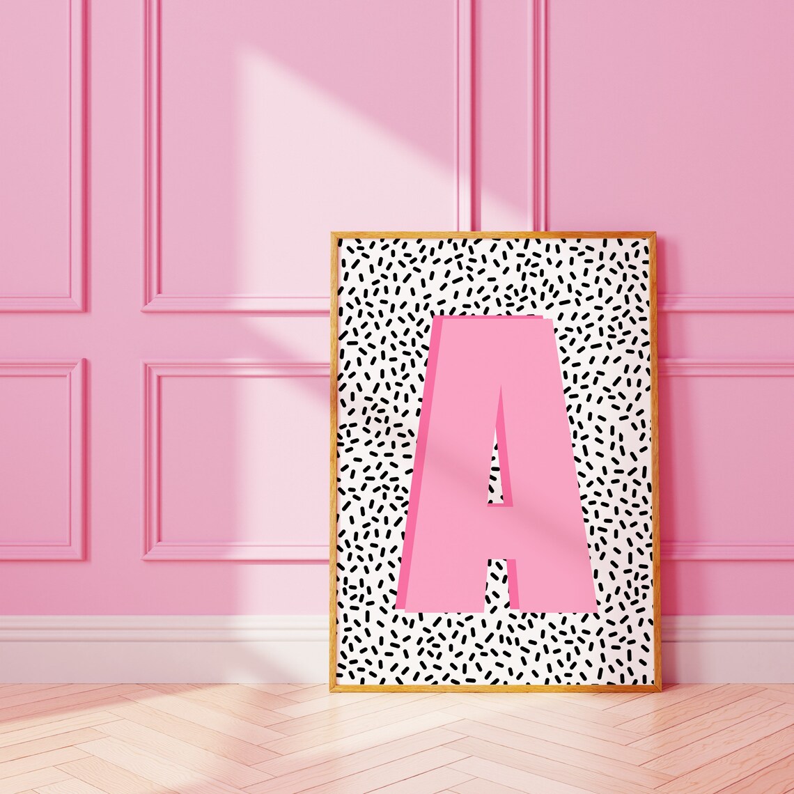 Personalised Initial Patterned Letter Art Print