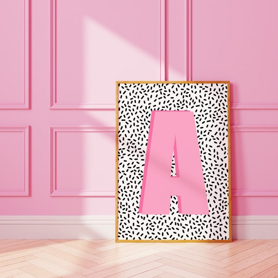 Personalised Initial Patterned Letter Art Print