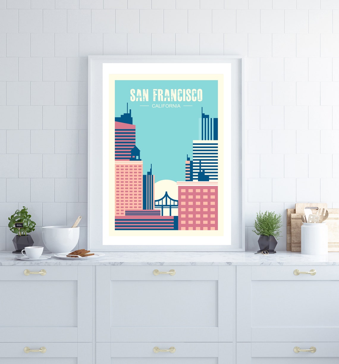 San Francisco Poster California Poster California Gift Travel Poster Travel Gift City Poster Golden Gate Bridge Poster Retro Travel - Image 2