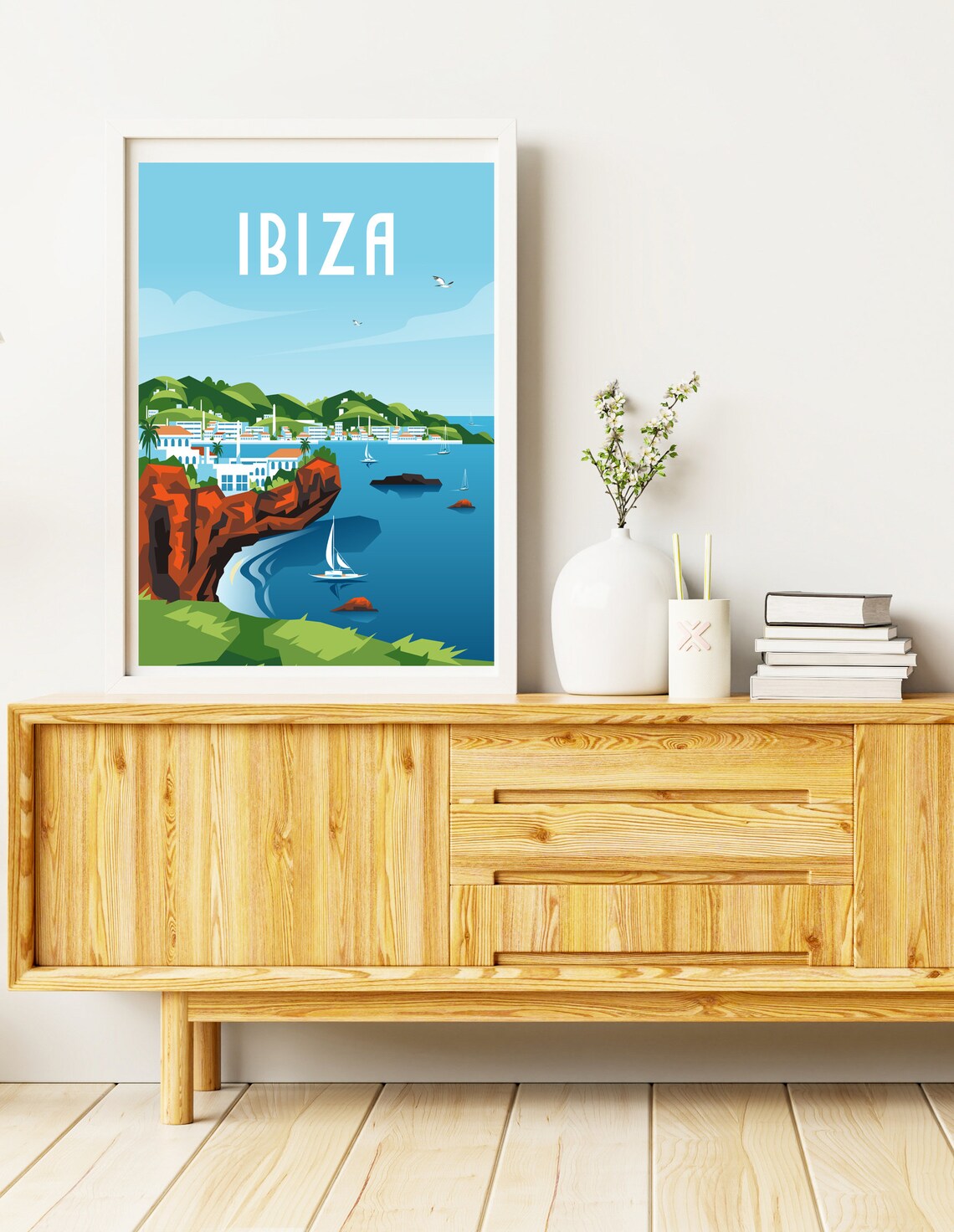 Ibiza Travel Poster, Coastal Wall Art Print - Image 2