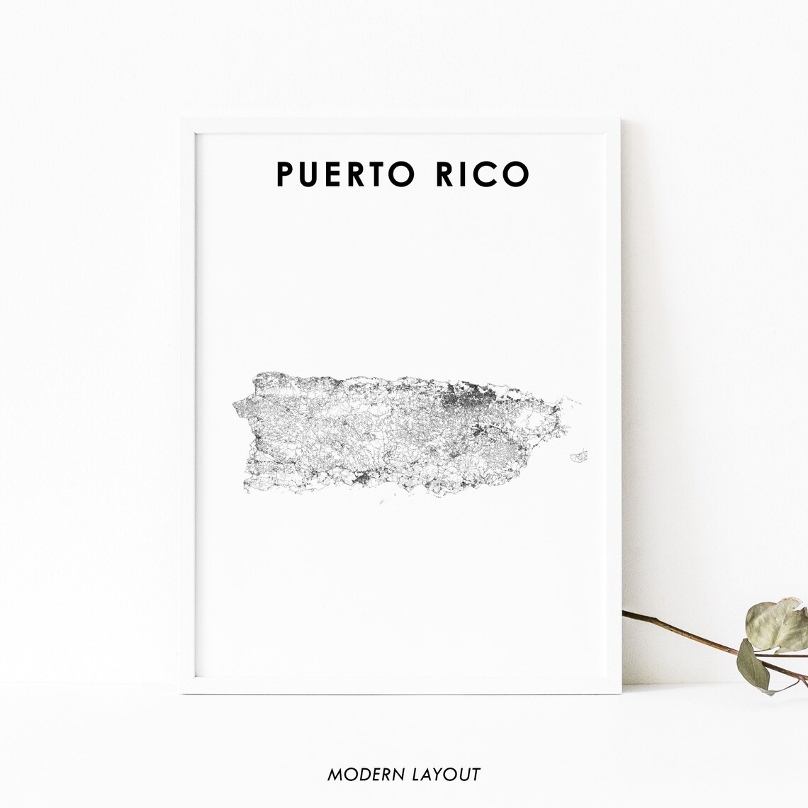 Puerto Rico Map Print, San Juan Nursery Room Poster