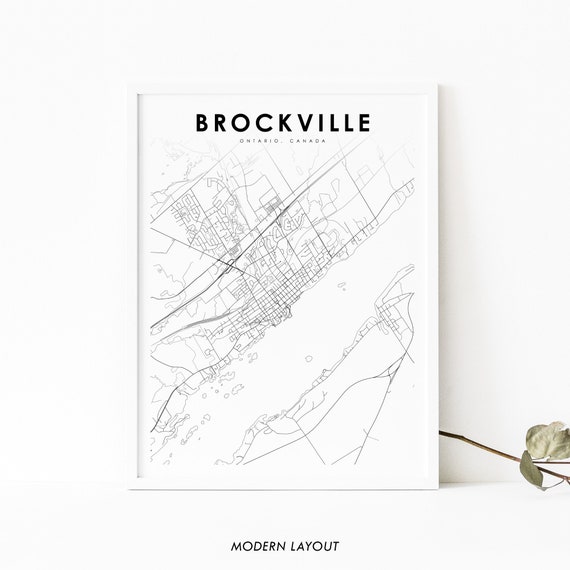 Brockville Ontario Map Poster, Nursery Room Decor