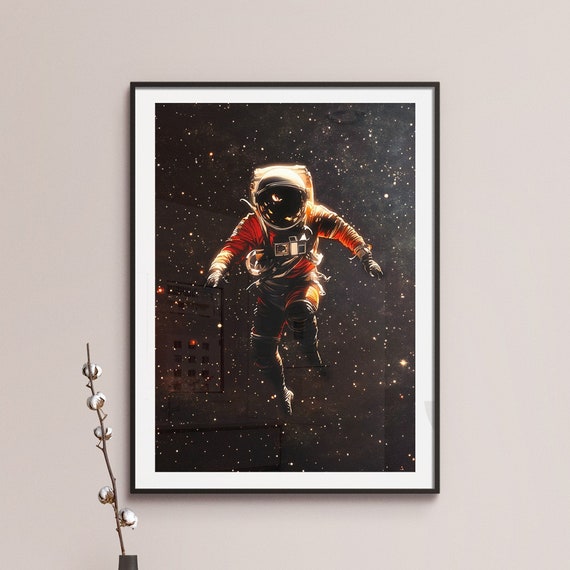 Astro Escape Retro Futurism Sci-Fi Art Print