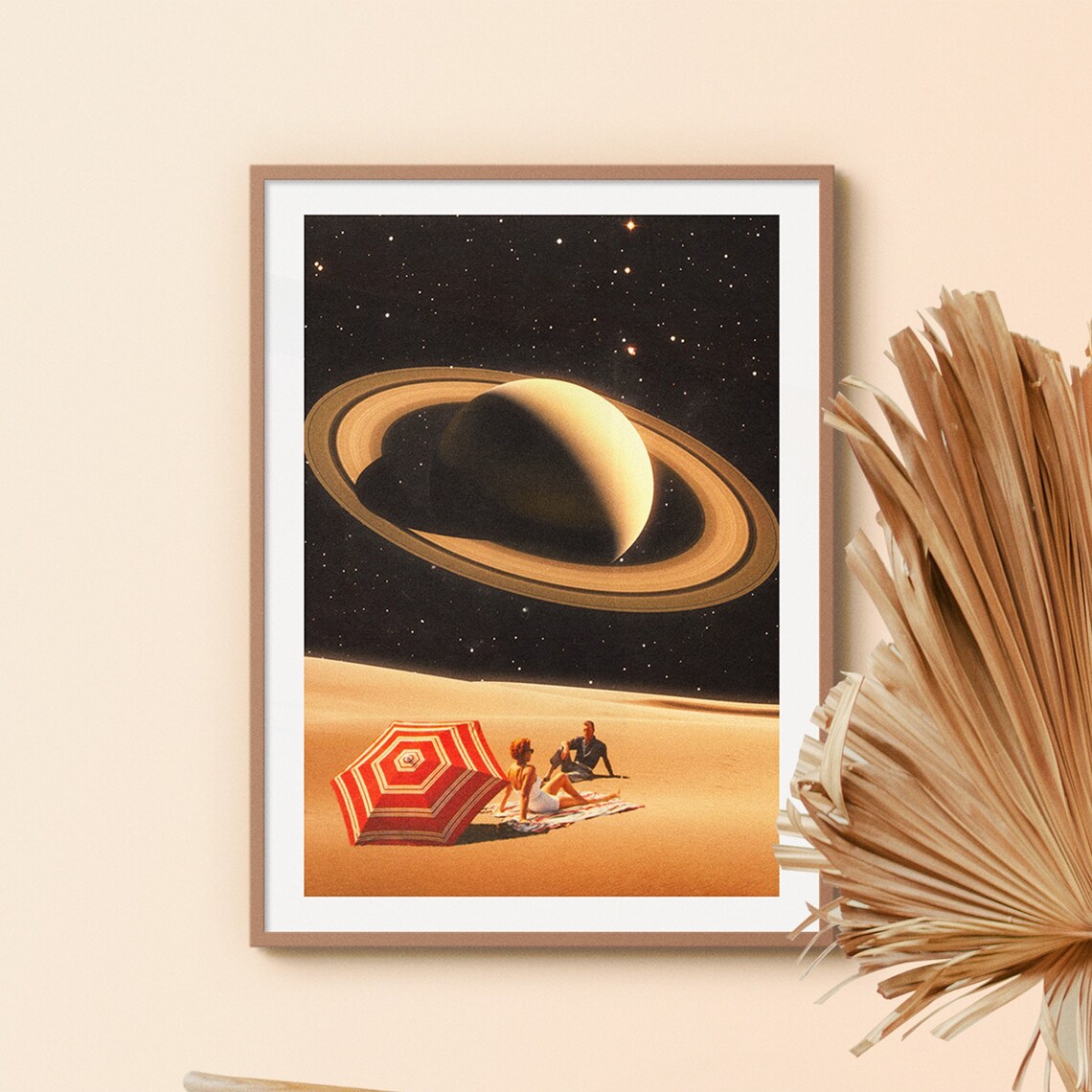 Space Date Vintage Collage, Retro Futurism Art Print - Image 3