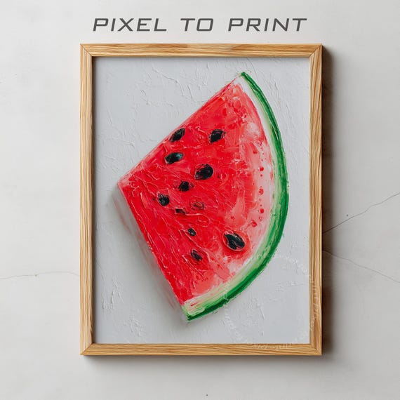 Trendy Kitchen Print Watermelon Painting Modern Wall Decor