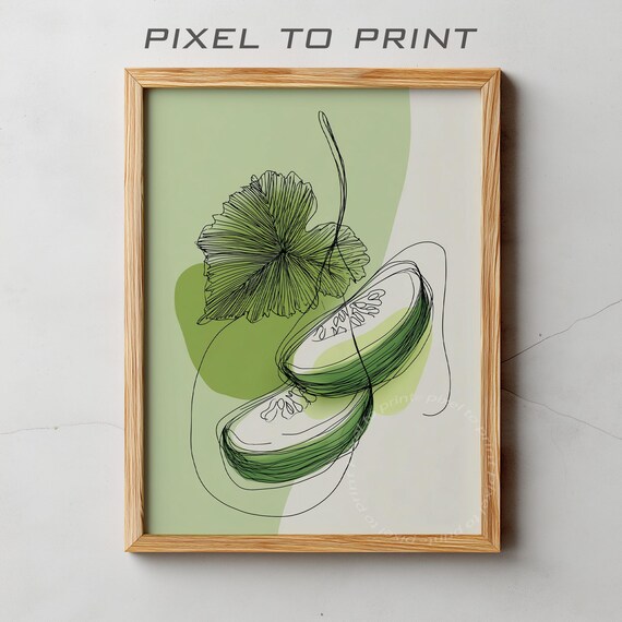 Modern Abstract Art Inspired By Food Kitchen Contemporary Minimalist Painting