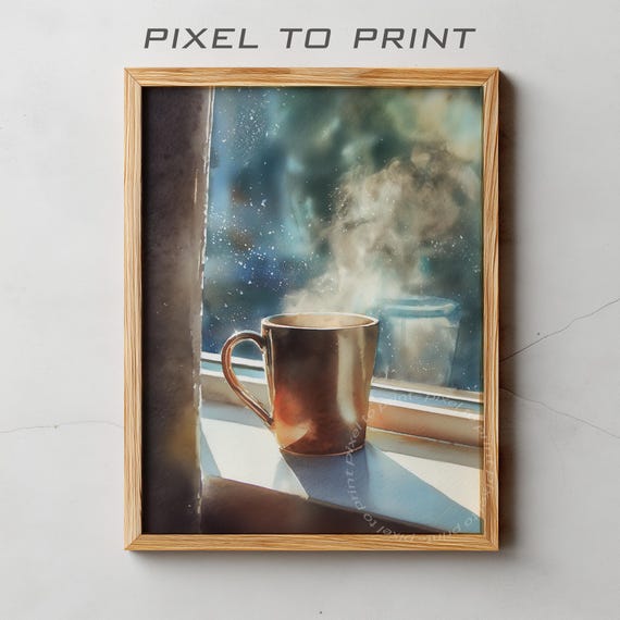 Trendy Kitchen Print Coffee Painting Breakfast Girly Food And Drink Wall Art