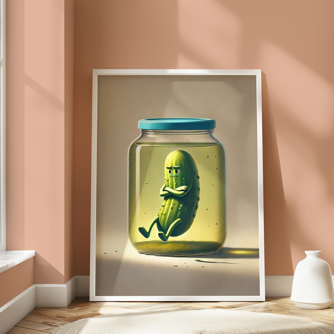 Pickle Print Fun Retro Vintage Kitchen Bar Cart Art