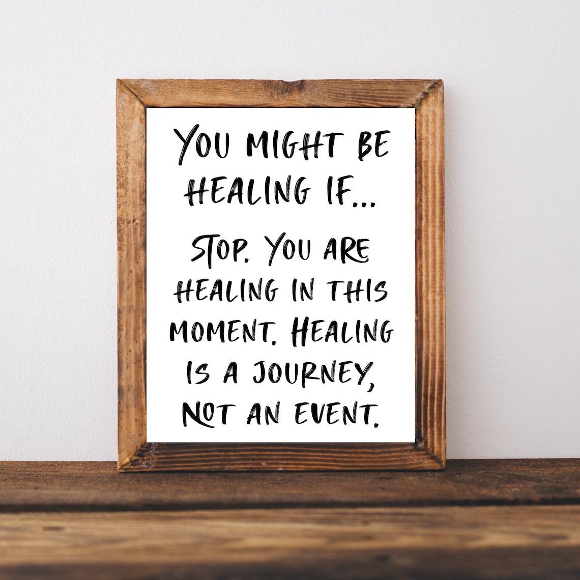 Mental Health Is Not Linear Therapy Office Sign