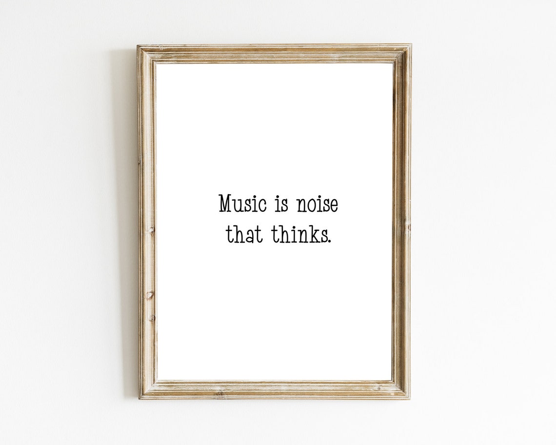 Victor Hugo Music Is Noise That Thinks Typography Quote Wall Art - Image 2