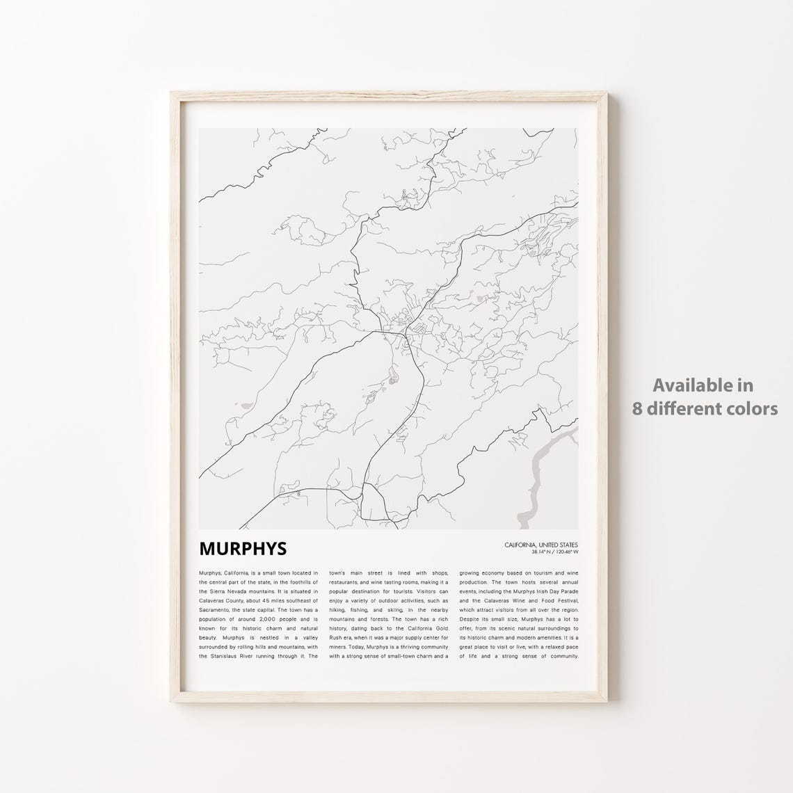 Murphys Map Print Travel Wall Decor Art Housewarming Gift