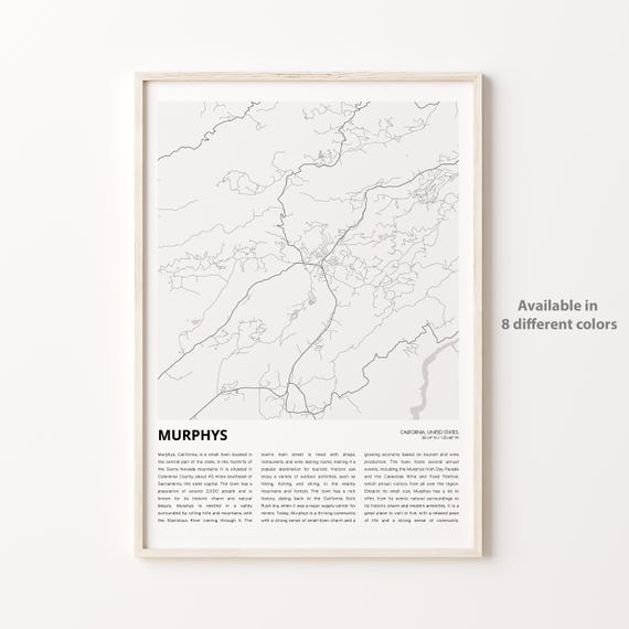 Murphys Map Print Travel Wall Decor Art Housewarming Gift