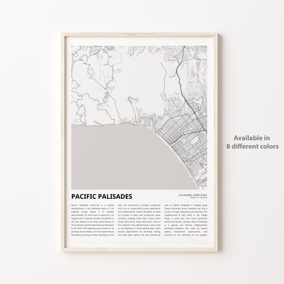 Pacific Palisades Travel Wall Art Print