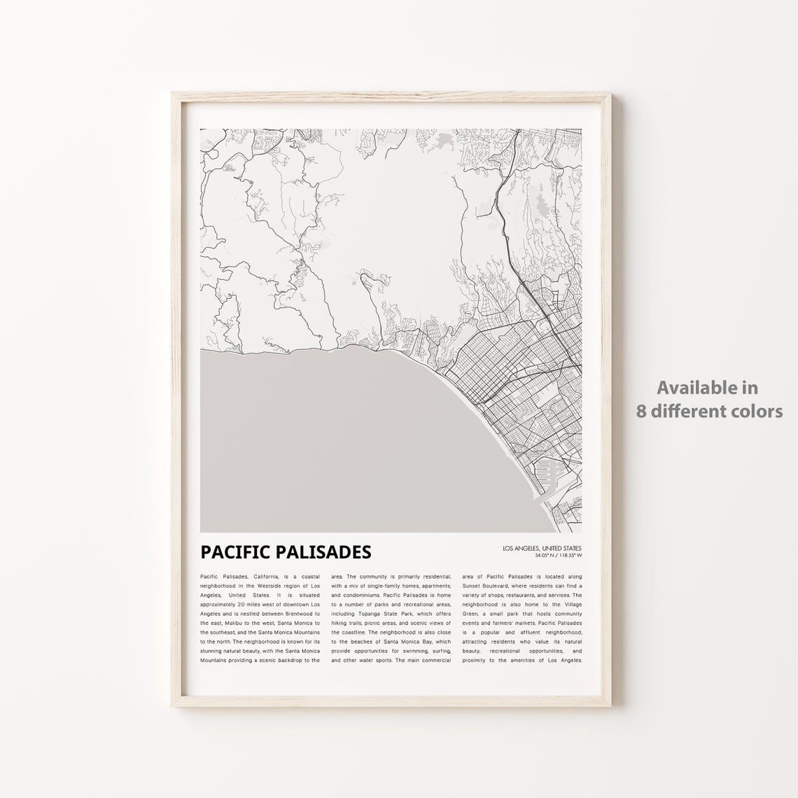 Pacific Palisades Travel Wall Art Print