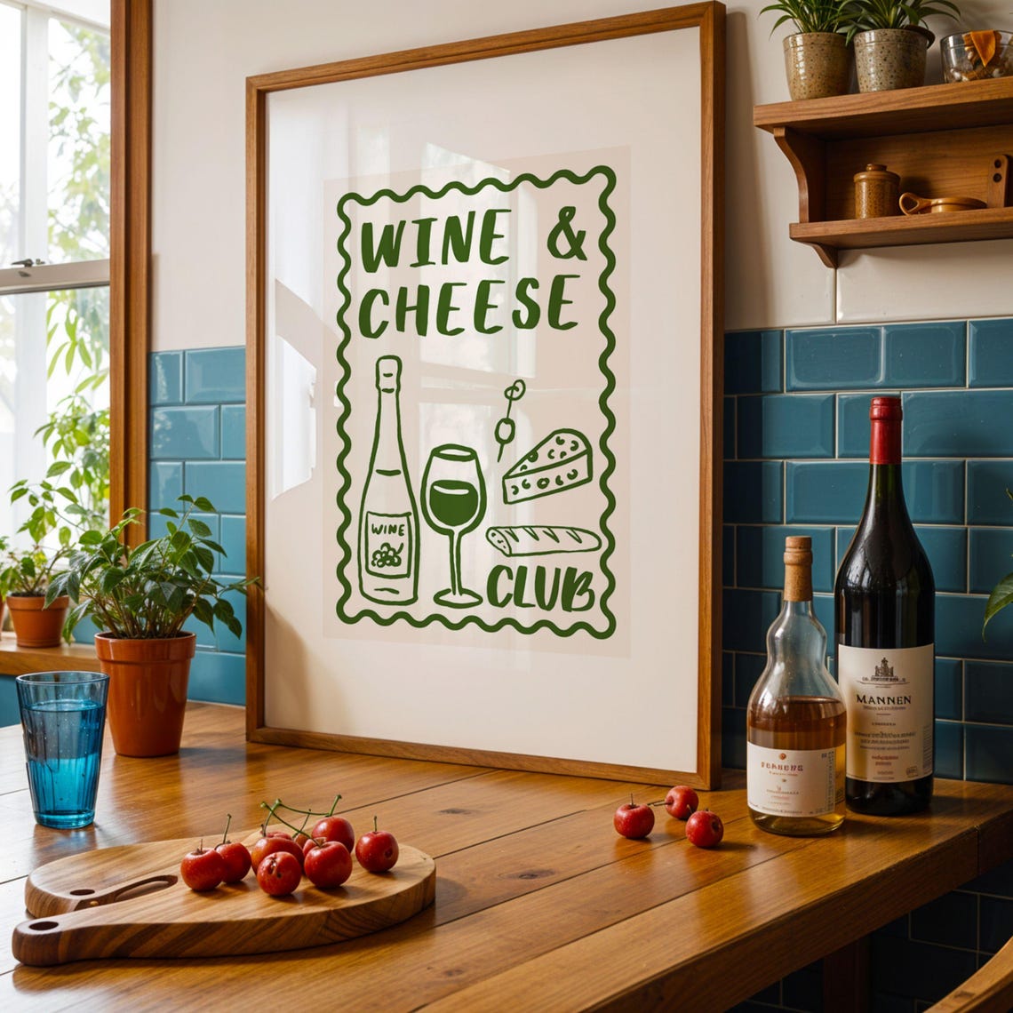 Wine Print, Restaurant Decor Art Print - Image 2