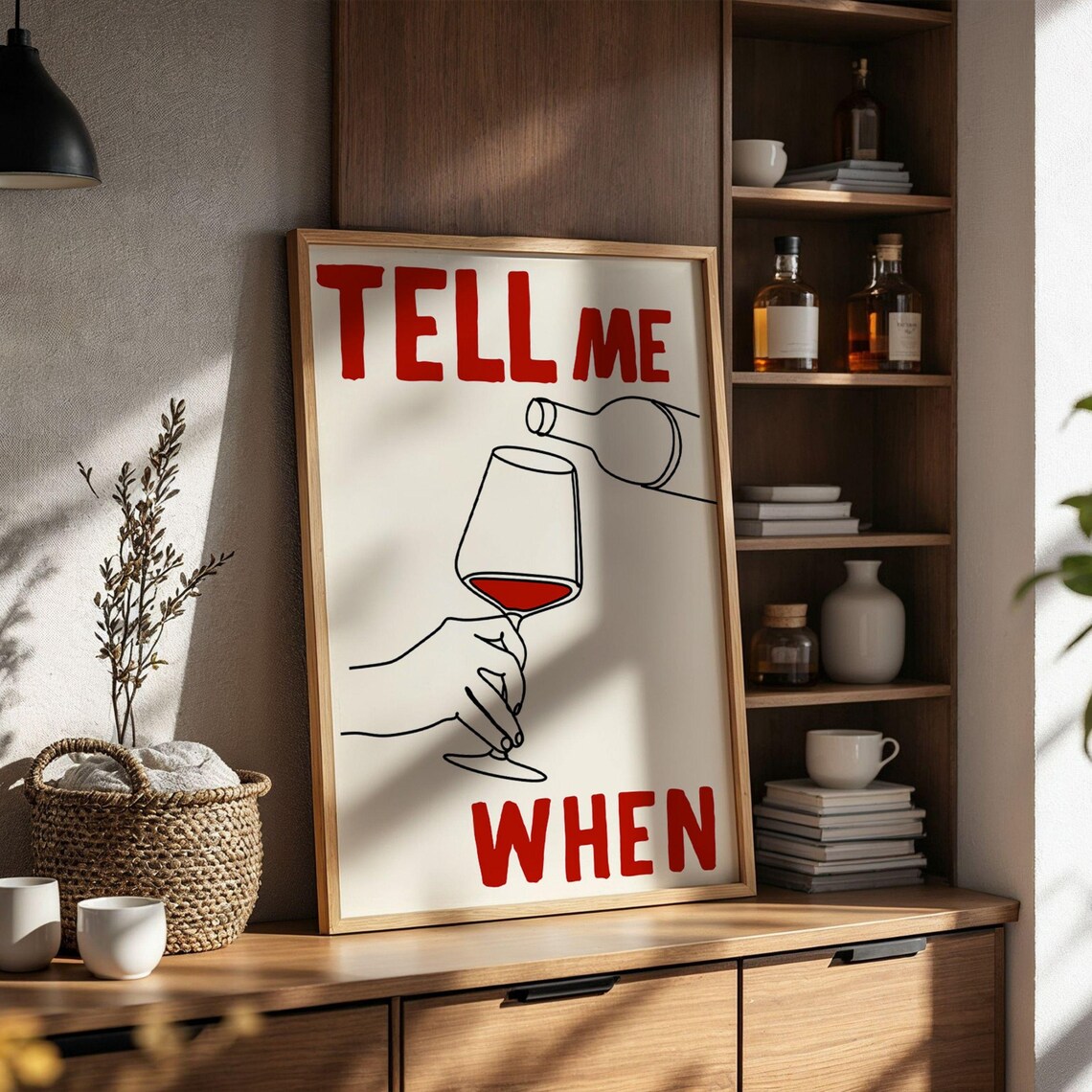 Tell Me When Instant Wine Bottle Cocktail Poster - Image 3