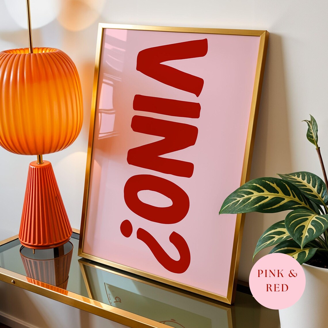 Vino Wine Cocktail Poster, Bar Cart Decor - Image 3