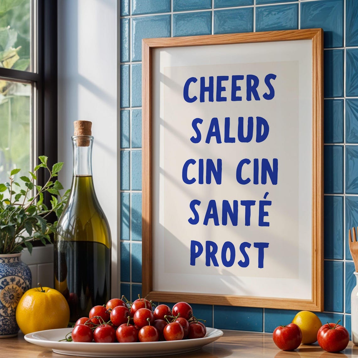 Cheers Sign Bar Decor, Kitchen Art Print - Image 3