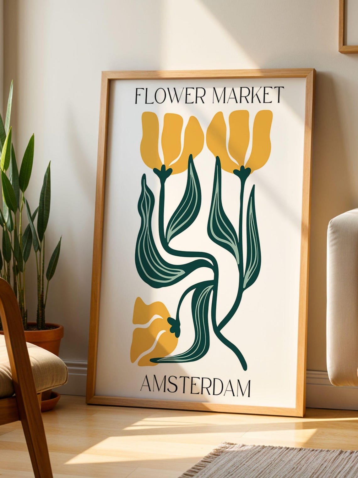 Amsterdam Market Botanical Art, Matisse Style - Image 2