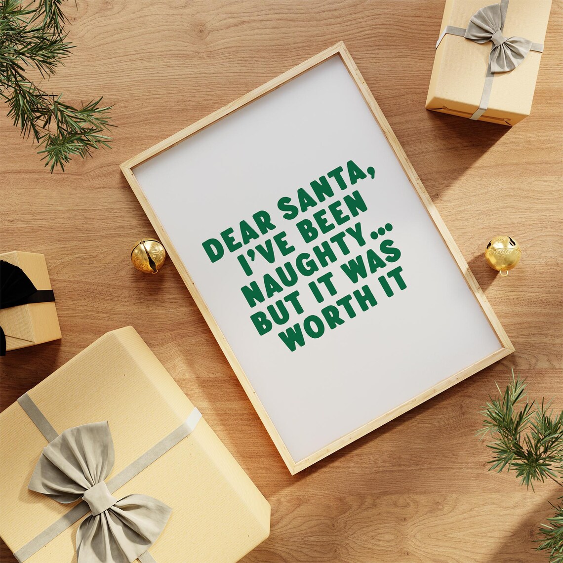 Funny Christmas Quote Art Print, Holiday Home Decor - Image 3