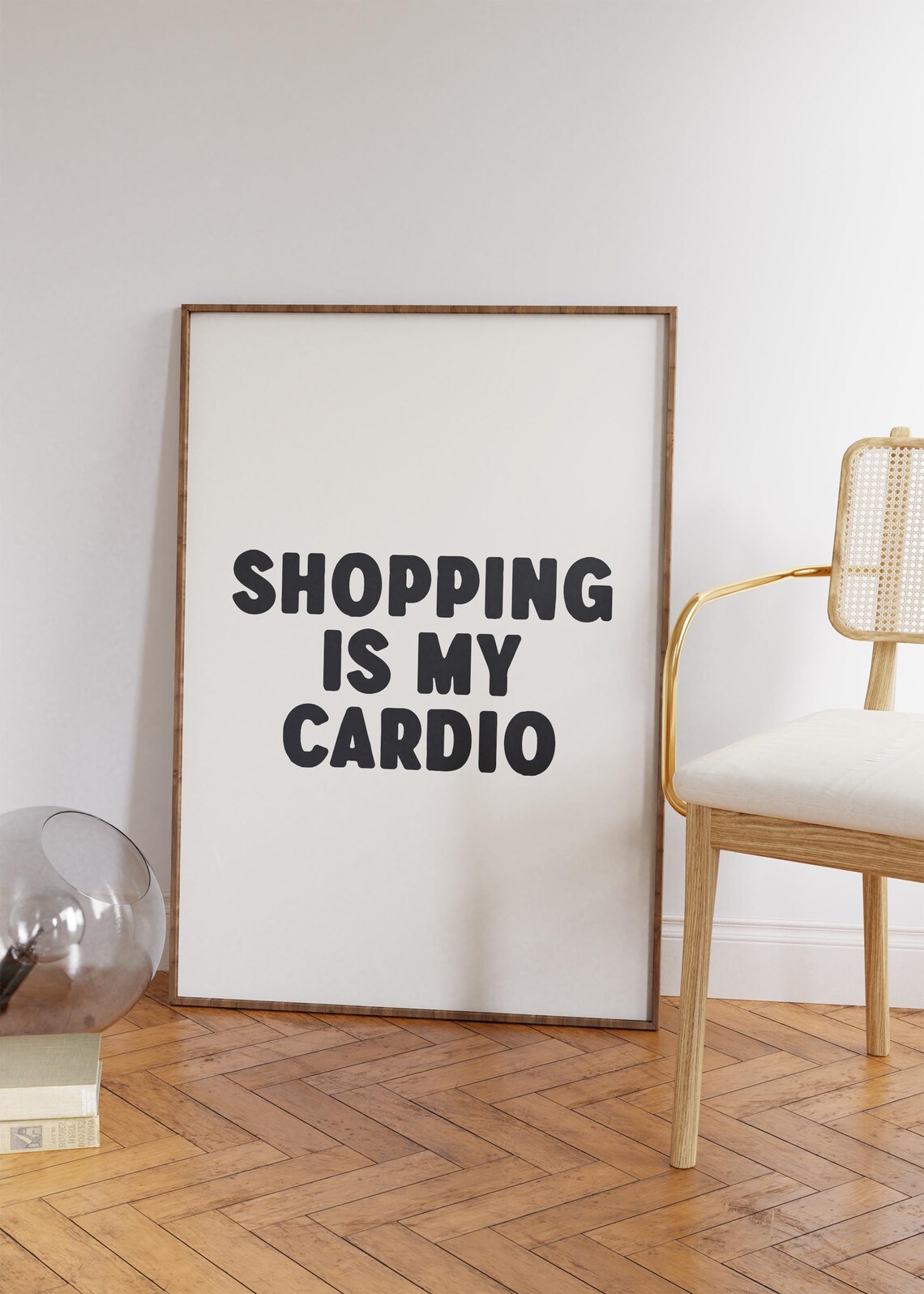 Shopping Is My Cardio Funny Shopping Lover Quote Typography Poster - Image 2